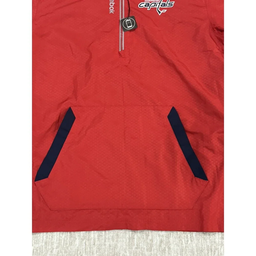 New Reebok Center Ice Kinetic Fit NHL Washington Capitals Jacket Red Mens Size M - Picture 6 of 15